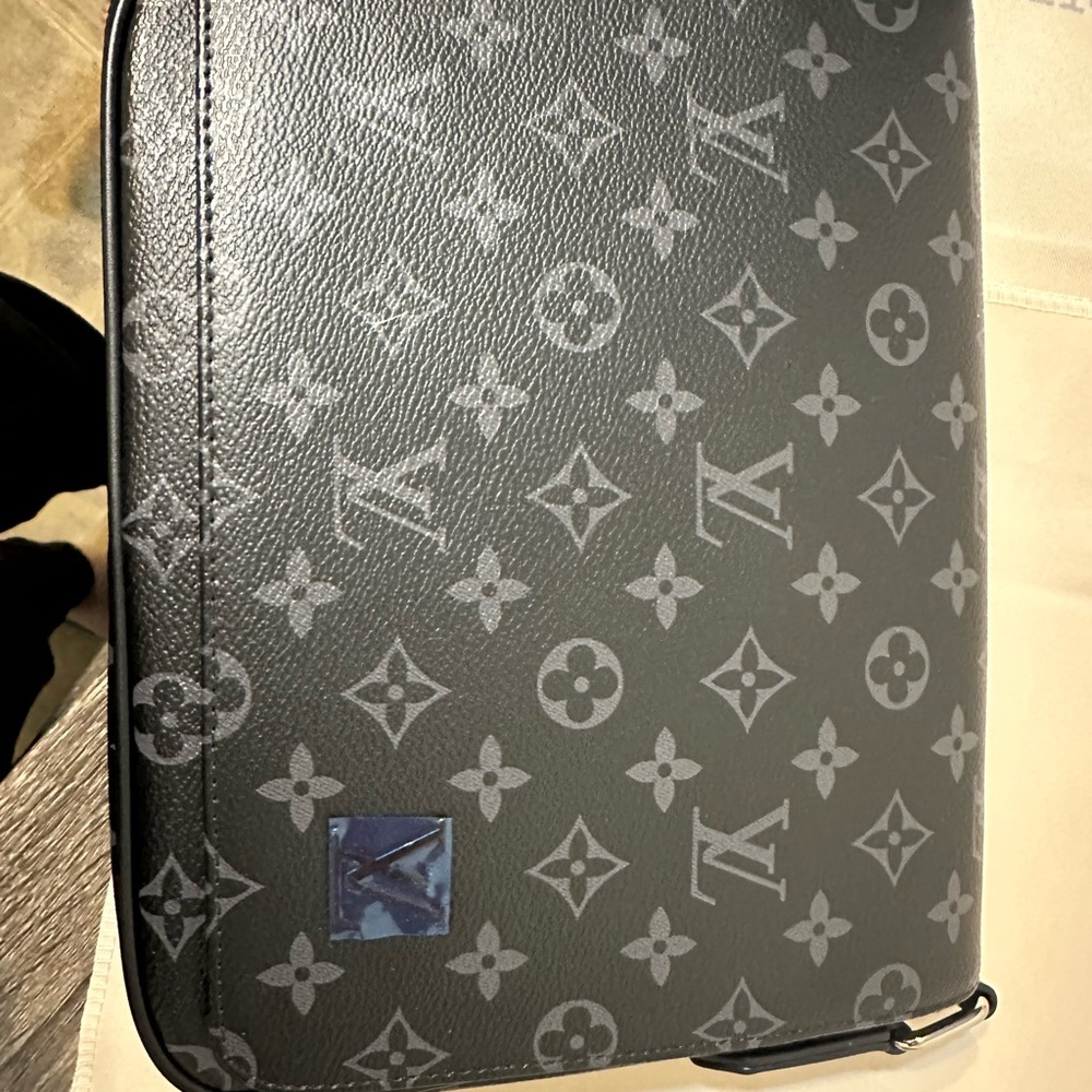 Louis Vuitton Black and Gray Monogram Messenger Bag